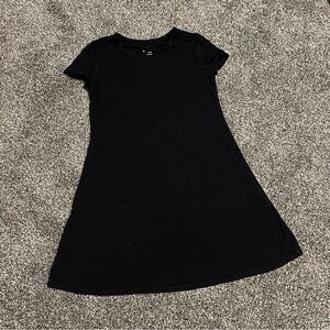 Art Class girls M (7/8) black t-shirt dress with cross neck design